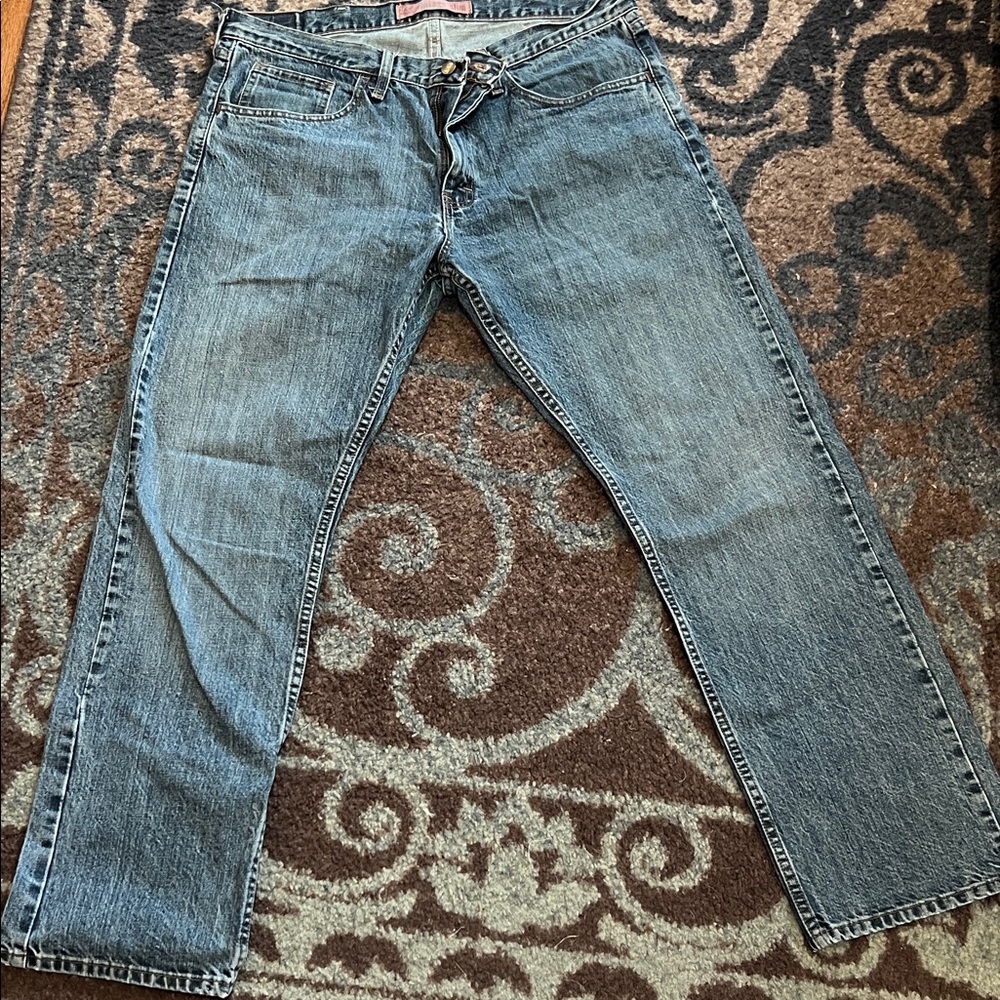 Lee Dungarees Vintage Blue Denim Jeans 36x30